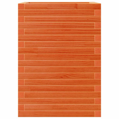 vidaXL Pflanzkübel Wachsbraun 50x50x68,5 cm Massivholz Kiefer
