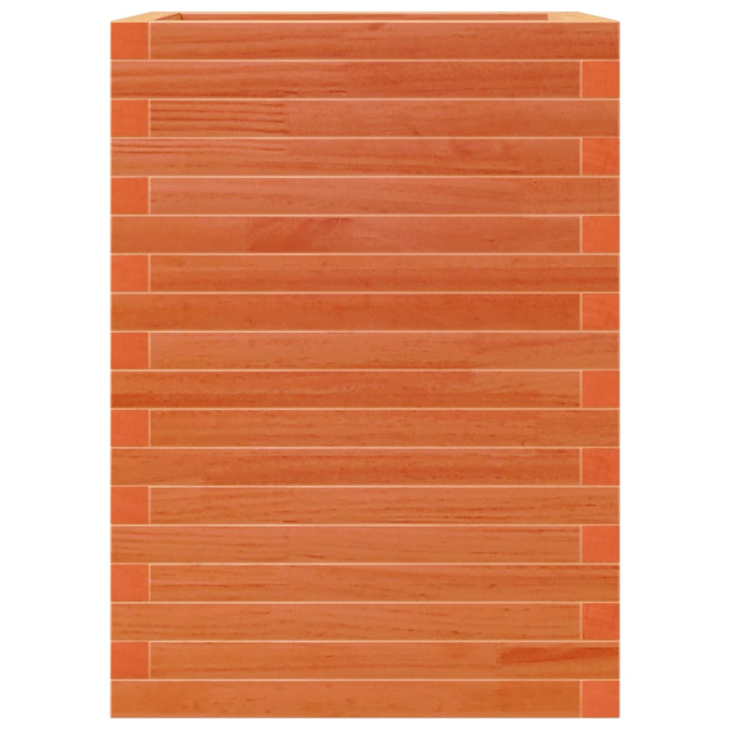 vidaXL Pflanzkübel Wachsbraun 50x50x68,5 cm Massivholz Kiefer