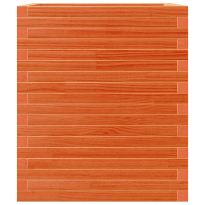 vidaXL Pflanzkübel Wachsbraun 60x60x68,5 cm Massivholz Kiefer