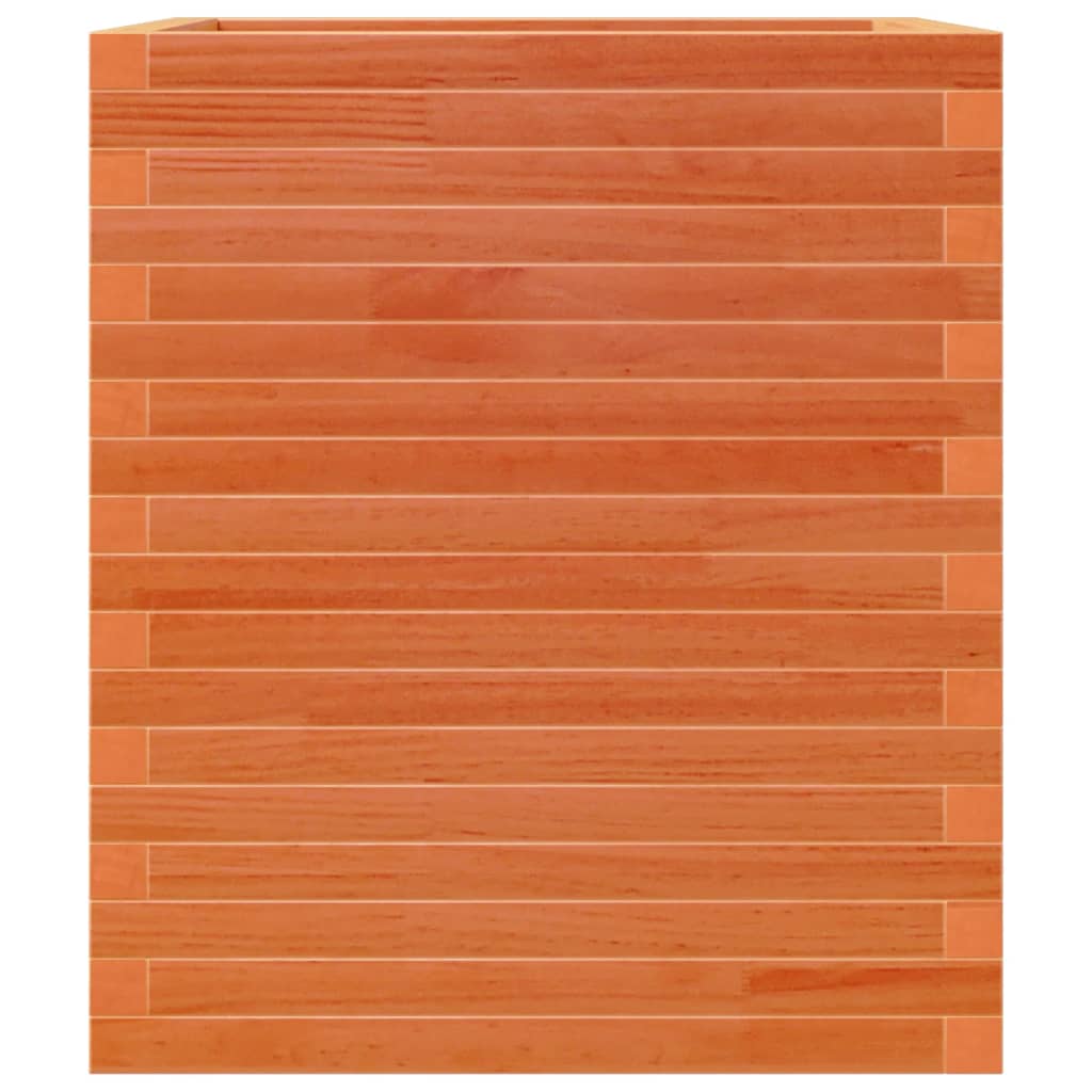 vidaXL Pflanzkübel Wachsbraun 60x60x68,5 cm Massivholz Kiefer