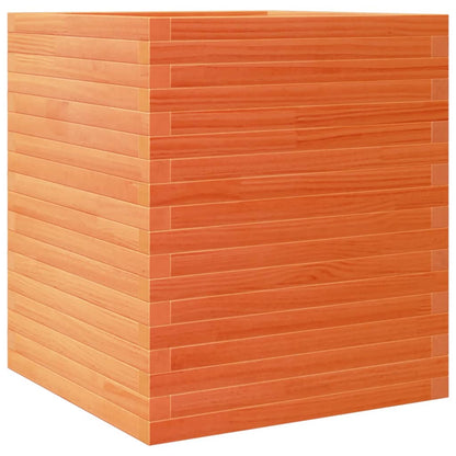 vidaXL Pflanzkübel Wachsbraun 60x60x68,5 cm Massivholz Kiefer