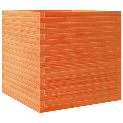 vidaXL Pflanzkübel Wachsbraun 70x70x68,5 cm Massivholz Kiefer