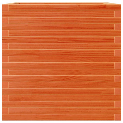 vidaXL Pflanzkübel Wachsbraun 70x70x68,5 cm Massivholz Kiefer