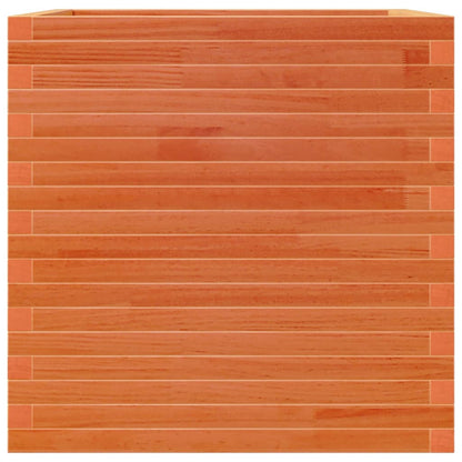 vidaXL Pflanzkübel Wachsbraun 70x70x68,5 cm Massivholz Kiefer