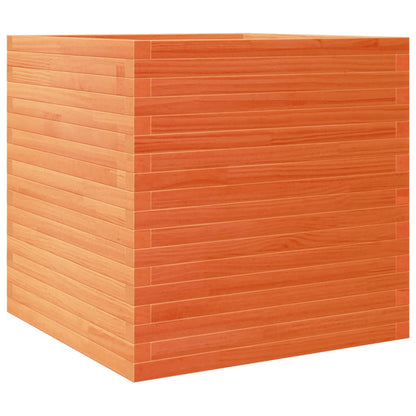 vidaXL Pflanzkübel Wachsbraun 70x70x68,5 cm Massivholz Kiefer