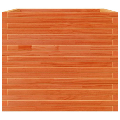 vidaXL Pflanzkübel Wachsbraun 80x80x68,5 cm Massivholz Kiefer