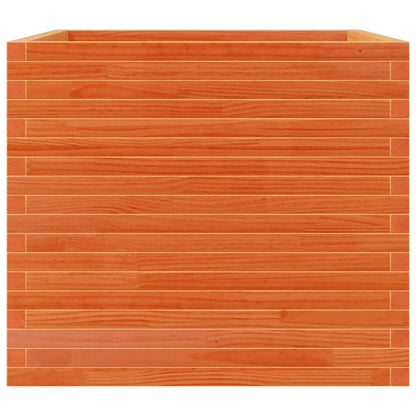 vidaXL Pflanzkübel Wachsbraun 80x80x68,5 cm Massivholz Kiefer
