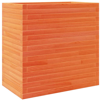 vidaXL Pflanzkübel Wachsbraun 70x40x68,5 cm Massivholz Kiefer