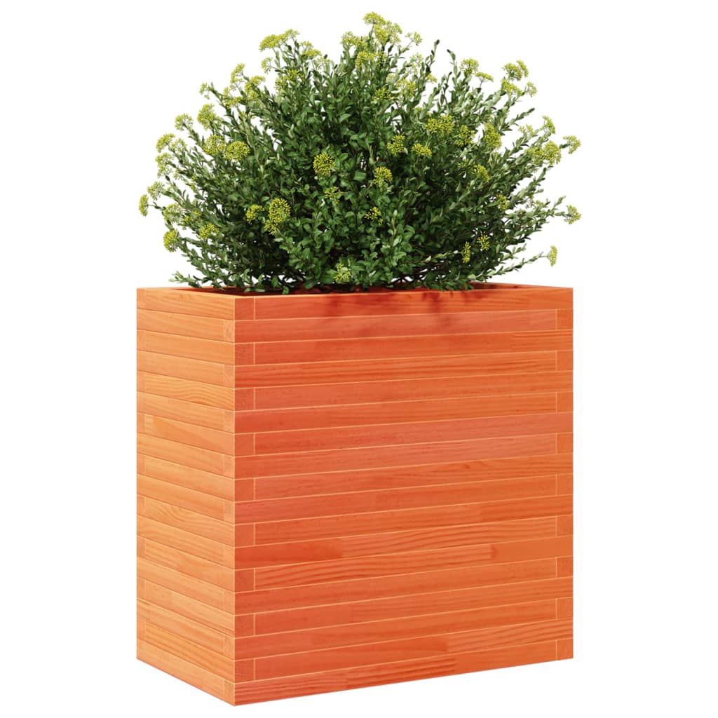 vidaXL Pflanzkübel Wachsbraun 70x40x68,5 cm Massivholz Kiefer