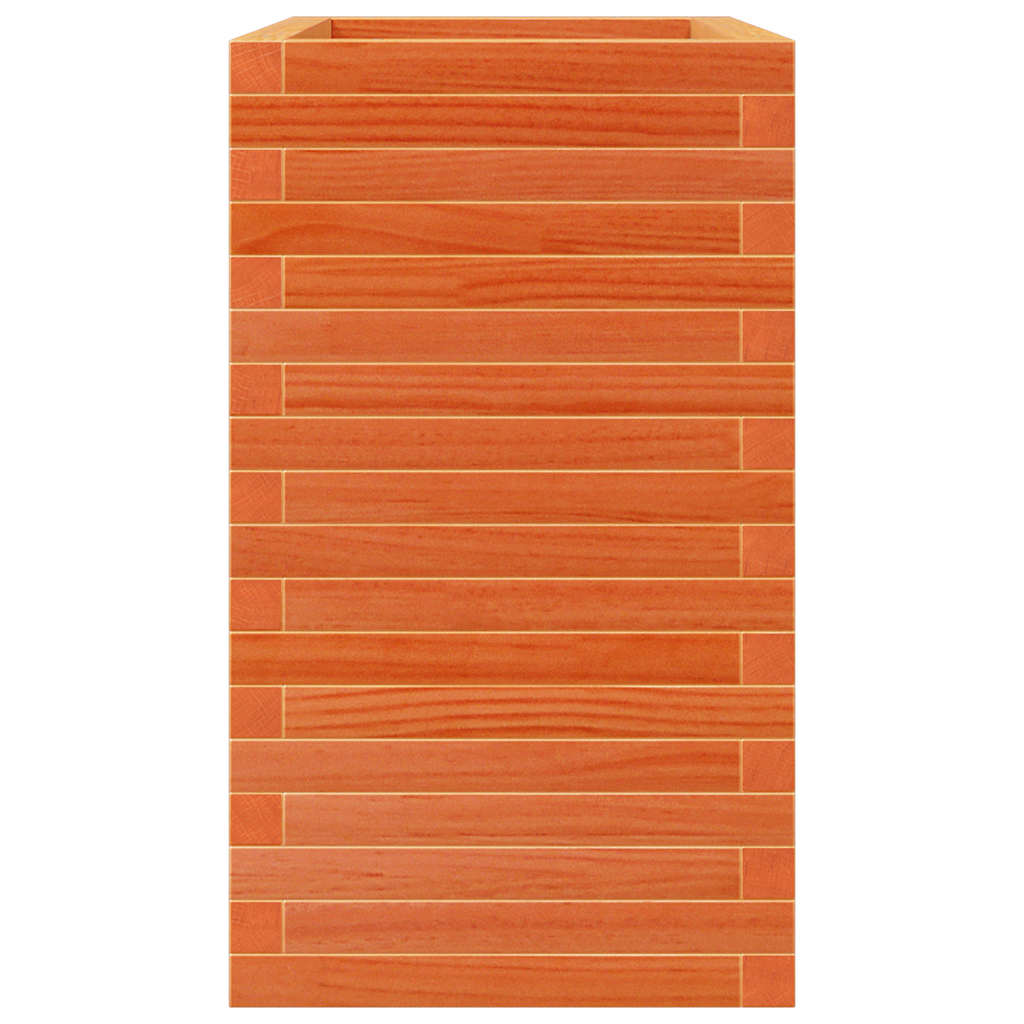 vidaXL Pflanzkübel Wachsbraun 70x40x68,5 cm Massivholz Kiefer