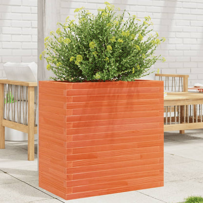 vidaXL Pflanzkübel Wachsbraun 70x40x68,5 cm Massivholz Kiefer