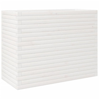 vidaXL Pflanzkübel Weiß 90x40x68,5 cm Massivholz Kiefer