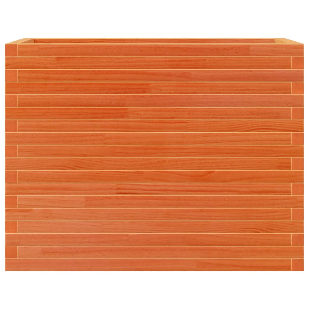 vidaXL Pflanzkübel Wachsbraun 90x40x68,5 cm Massivholz Kiefer