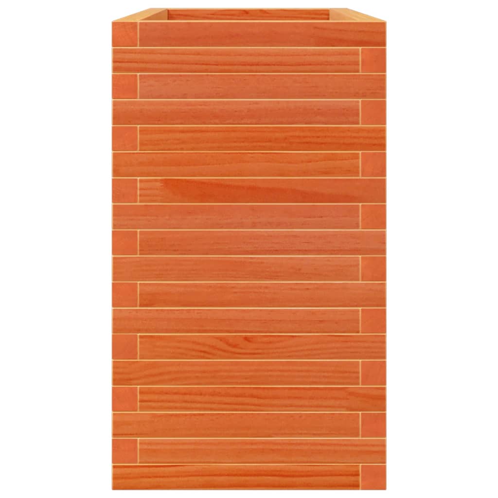 vidaXL Pflanzkübel Wachsbraun 90x40x68,5 cm Massivholz Kiefer