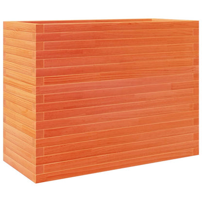 vidaXL Pflanzkübel Wachsbraun 90x40x68,5 cm Massivholz Kiefer