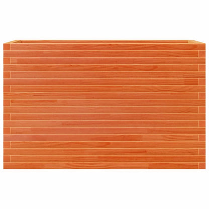 vidaXL Pflanzkübel Wachsbraun 110x40x68,5 cm Massivholz Kiefer