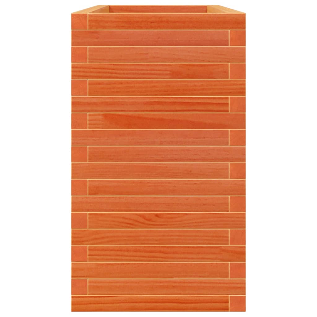 vidaXL Pflanzkübel Wachsbraun 110x40x68,5 cm Massivholz Kiefer