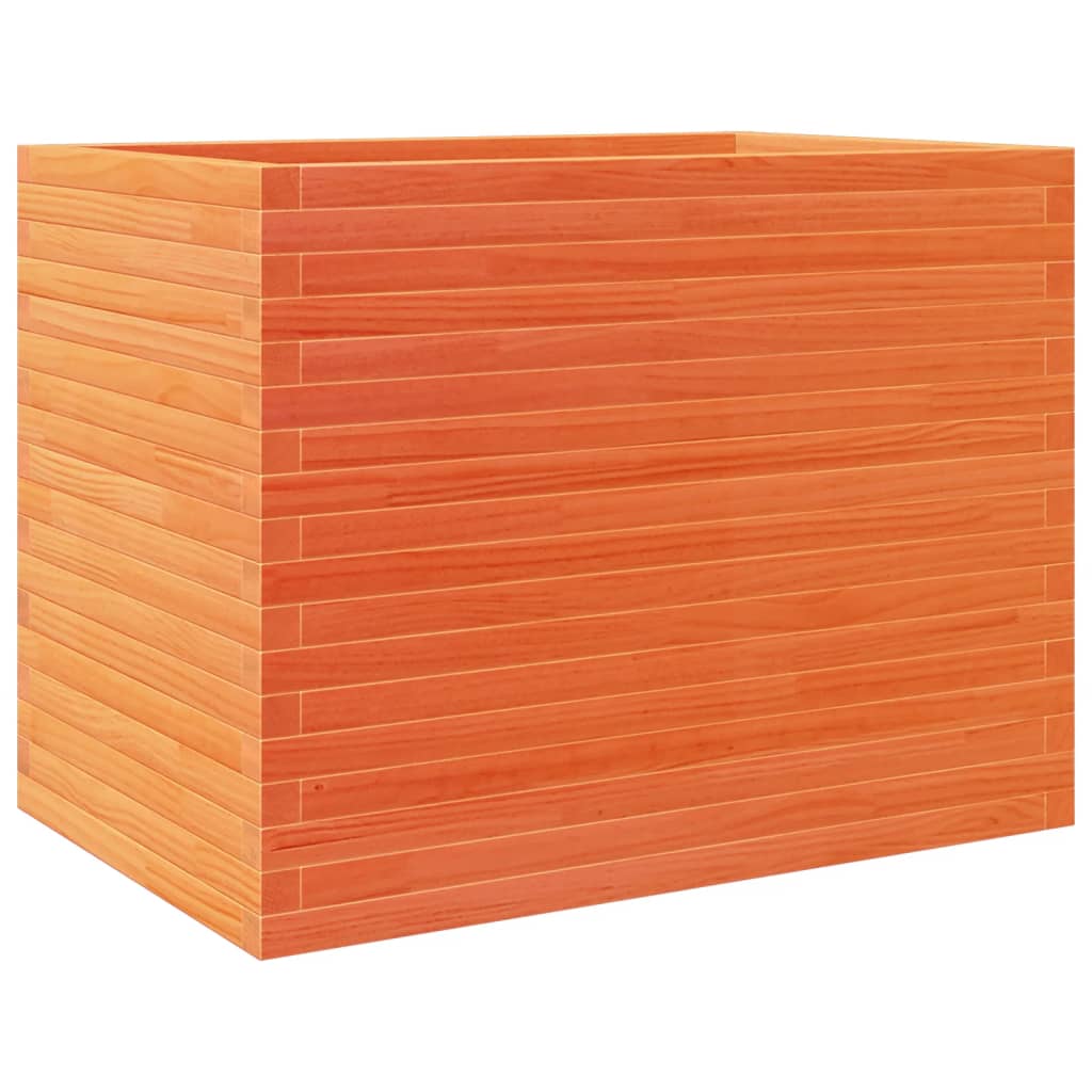 vidaXL Pflanzkübel Wachsbraun 90x60x68,5 cm Massivholz Kiefer