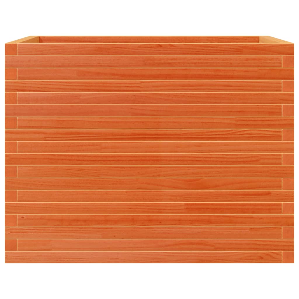 vidaXL Pflanzkübel Wachsbraun 90x60x68,5 cm Massivholz Kiefer