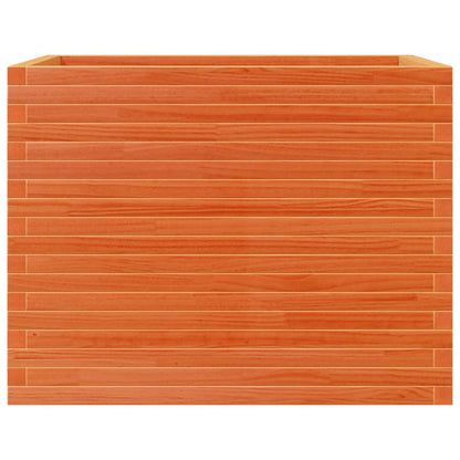 vidaXL Pflanzkübel Wachsbraun 90x60x68,5 cm Massivholz Kiefer