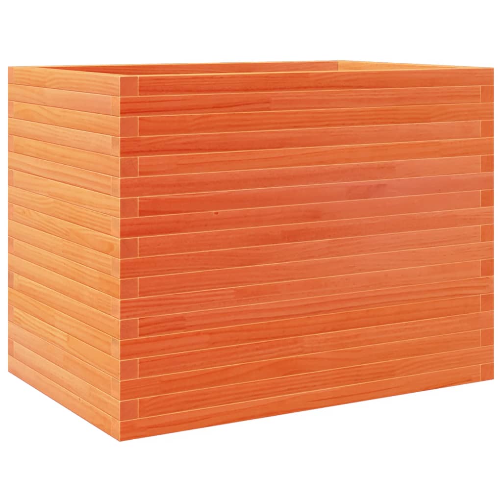 vidaXL Pflanzkübel Wachsbraun 90x60x68,5 cm Massivholz Kiefer