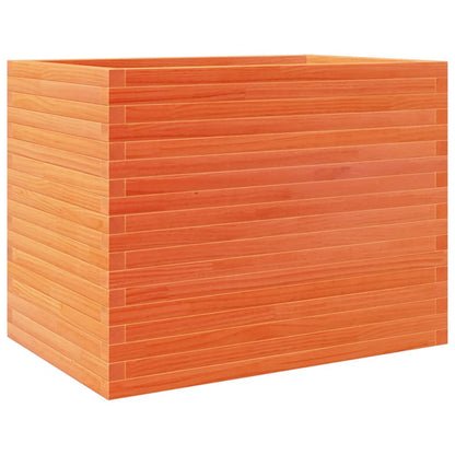 vidaXL Pflanzkübel Wachsbraun 90x60x68,5 cm Massivholz Kiefer