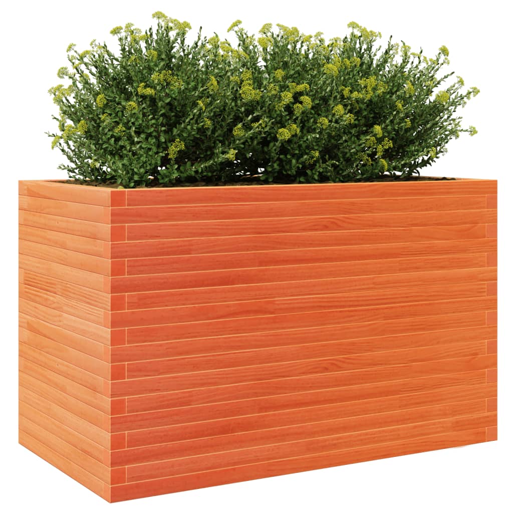 vidaXL Pflanzkübel Wachsbraun 110x60x68,5 cm Massivholz Kiefer