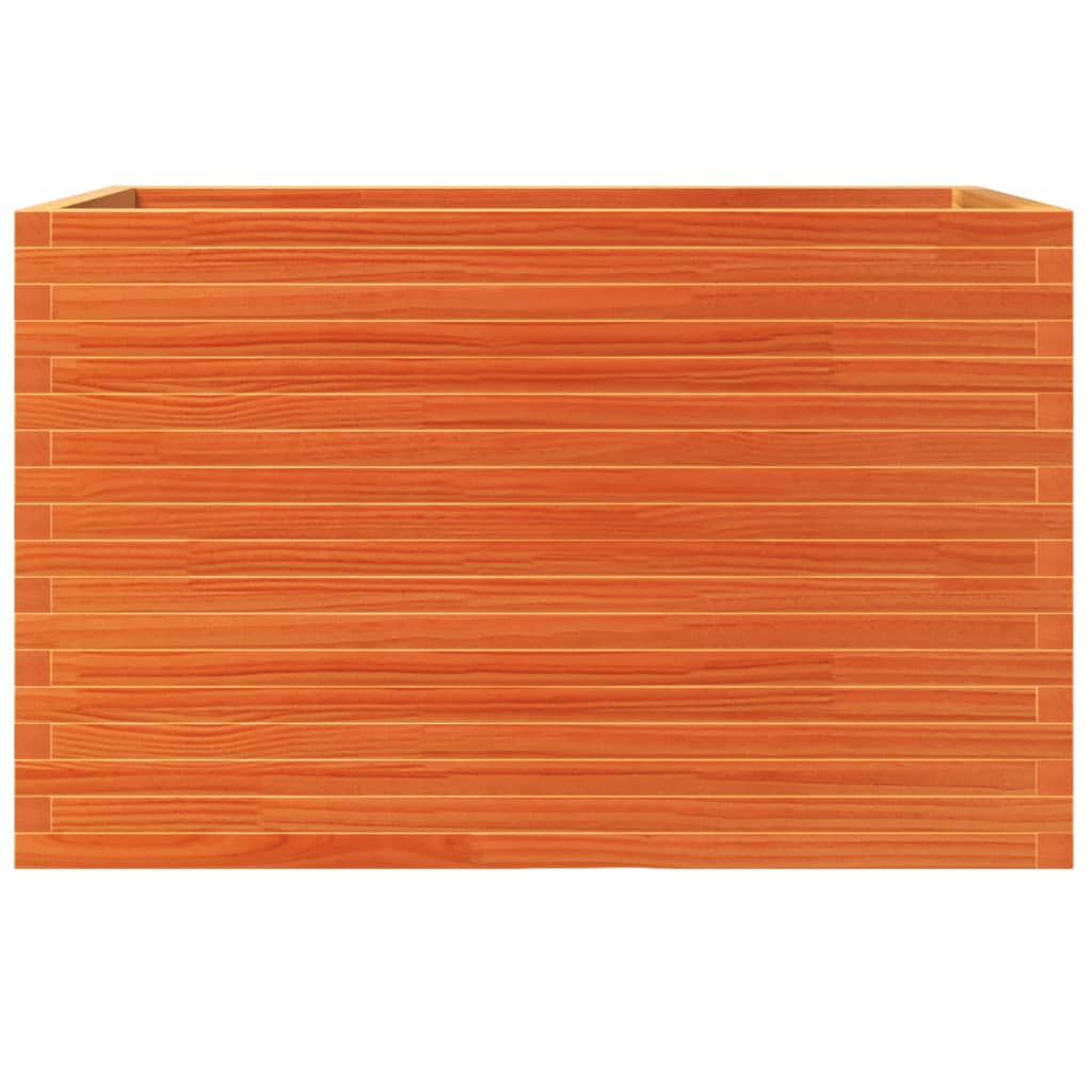 vidaXL Pflanzkübel Wachsbraun 110x60x68,5 cm Massivholz Kiefer