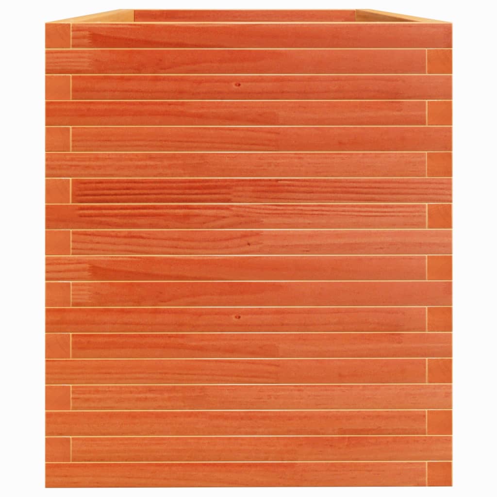 vidaXL Pflanzkübel Wachsbraun 110x60x68,5 cm Massivholz Kiefer