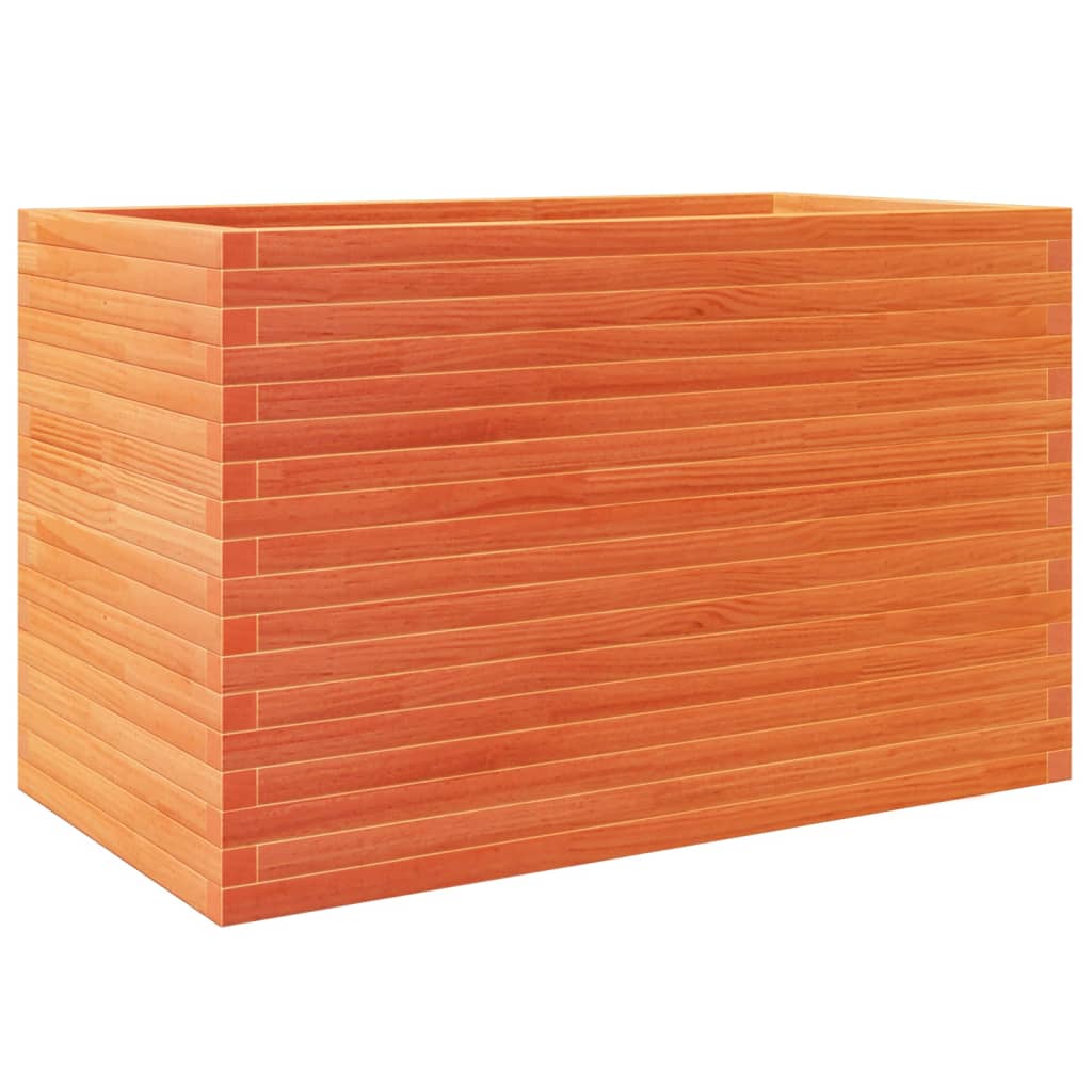 vidaXL Pflanzkübel Wachsbraun 110x60x68,5 cm Massivholz Kiefer