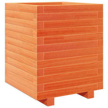 vidaXL Pflanzkübel Wachsbraun 40x40x49,5 cm Massivholz Kiefer
