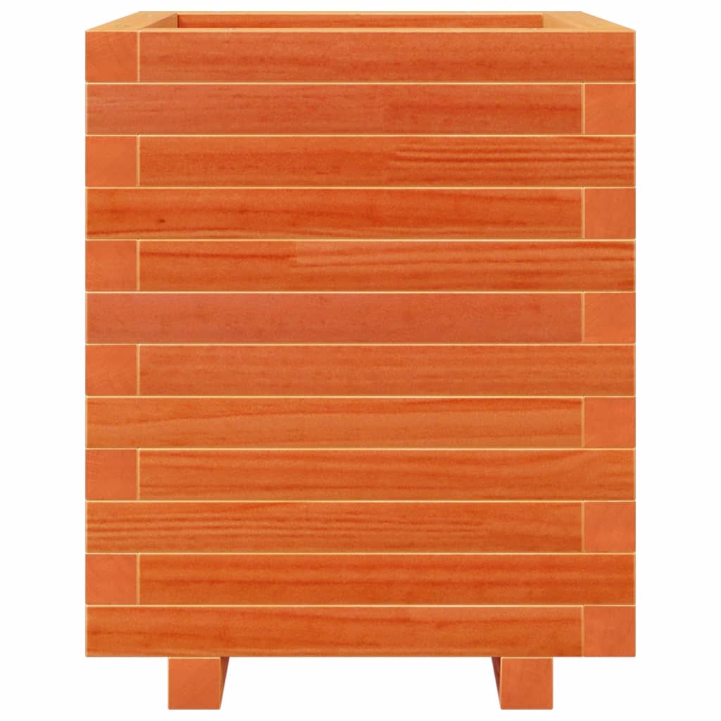 vidaXL Pflanzkübel Wachsbraun 40x40x49,5 cm Massivholz Kiefer