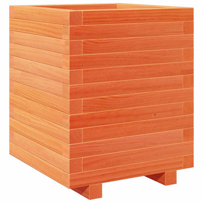 vidaXL Pflanzkübel Wachsbraun 40x40x49,5 cm Massivholz Kiefer