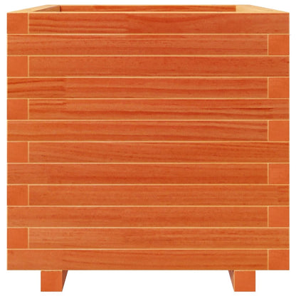 vidaXL Pflanzkübel Wachsbraun 50x50x49,5 cm Massivholz Kiefer
