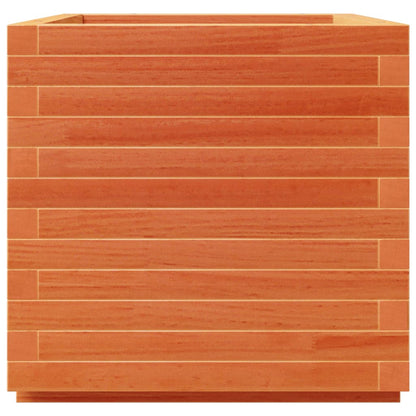 vidaXL Pflanzkübel Wachsbraun 50x50x49,5 cm Massivholz Kiefer