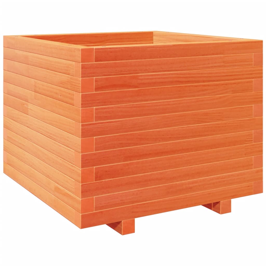 vidaXL Pflanzkübel Wachsbraun 60x60x49,5 cm Massivholz Kiefer