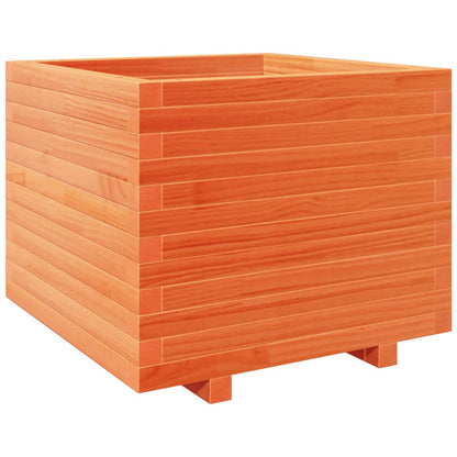vidaXL Pflanzkübel Wachsbraun 60x60x49,5 cm Massivholz Kiefer