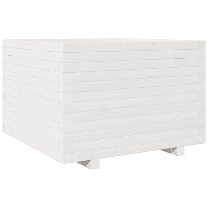 vidaXL Jardinière Blanc 70x70x49,5 cm Bois de pin massif
