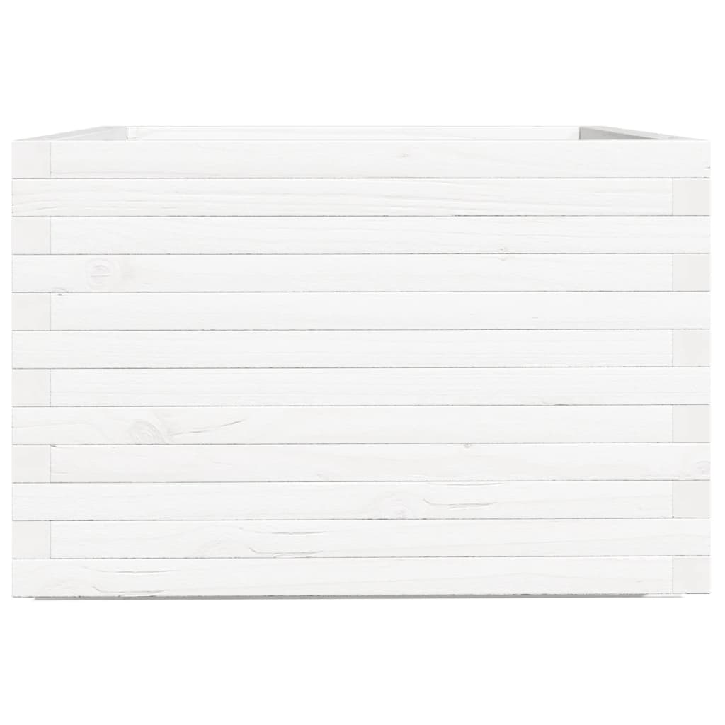 vidaXL Jardinière Blanc 70x70x49,5 cm Bois de pin massif