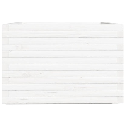 vidaXL Jardinière Blanc 70x70x49,5 cm Bois de pin massif