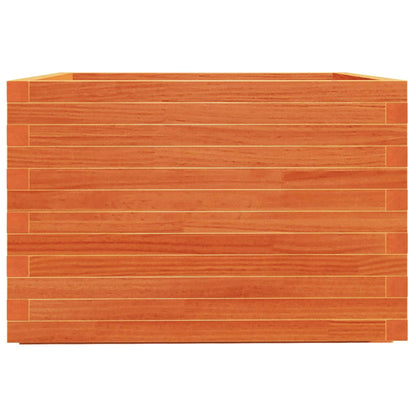 vidaXL Pflanzkübel Wachsbraun 70x70x49,5 cm Massivholz Kiefer