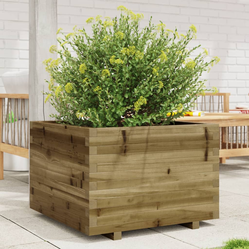 vidaXL Jardinière 70x70x49,5 cm Bois de pin imprégné