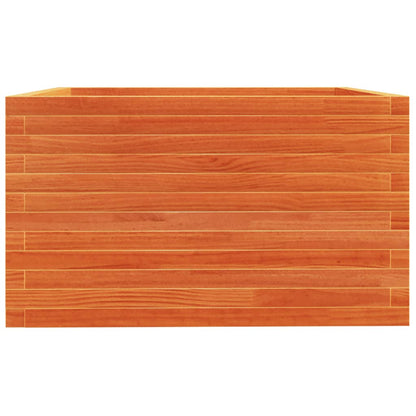 vidaXL Jardinière Bois de pin massif marron ciré 80x80x49,5 cm