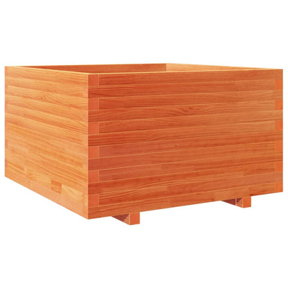 vidaXL Jardinière Bois de pin massif marron ciré 80x80x49,5 cm