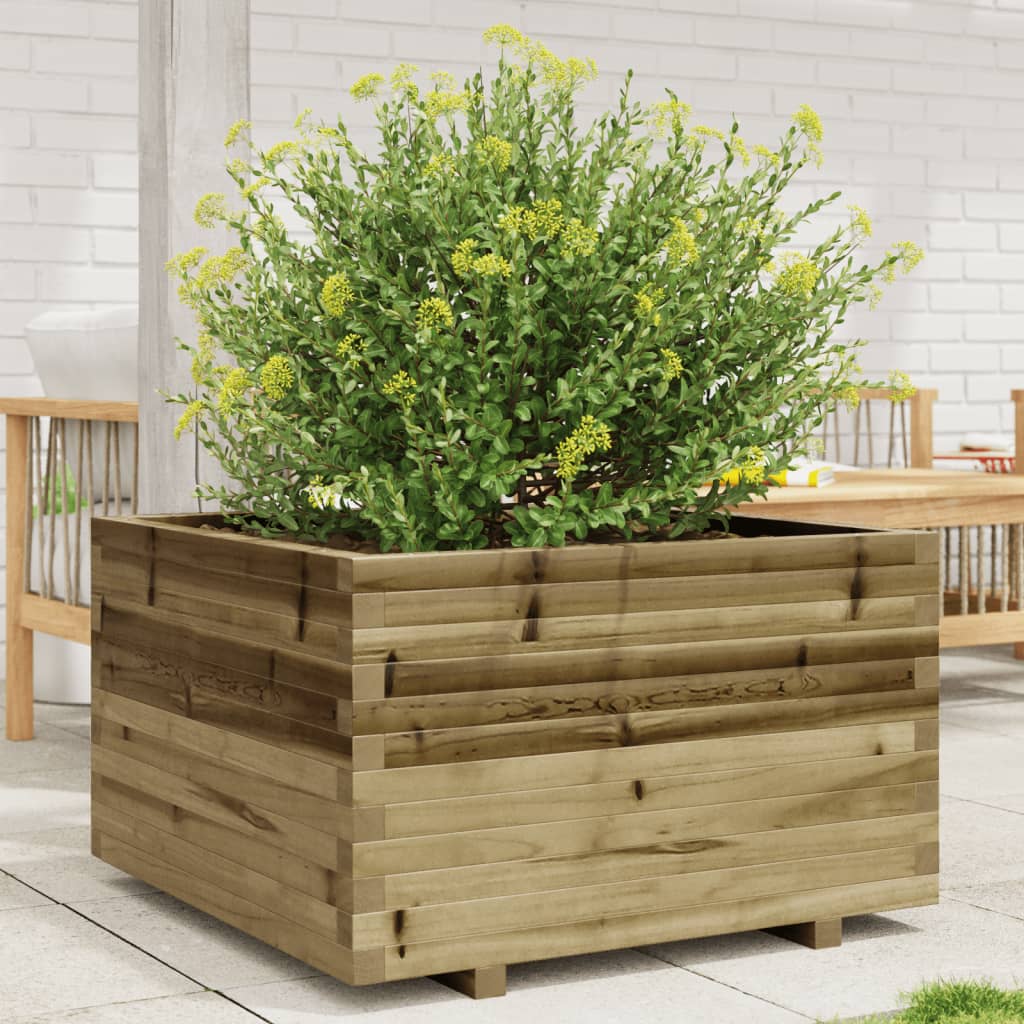 vidaXL Pflanzkübel 80x80x49,5 cm Kiefernholz Imprägniert