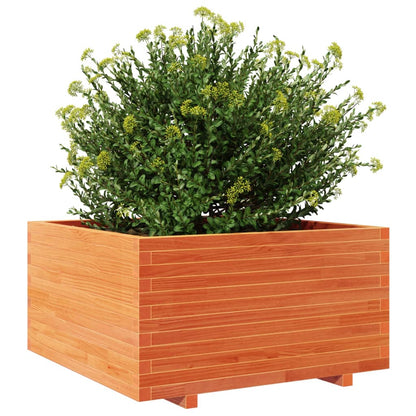 vidaXL Pflanzkübel Wachsbraun 90x90x49,5 cm Massivholz Kiefer