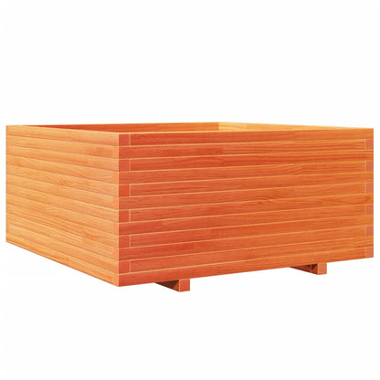 vidaXL Pflanzkübel Wachsbraun 100x100x49,5 cm Massivholz Kiefer