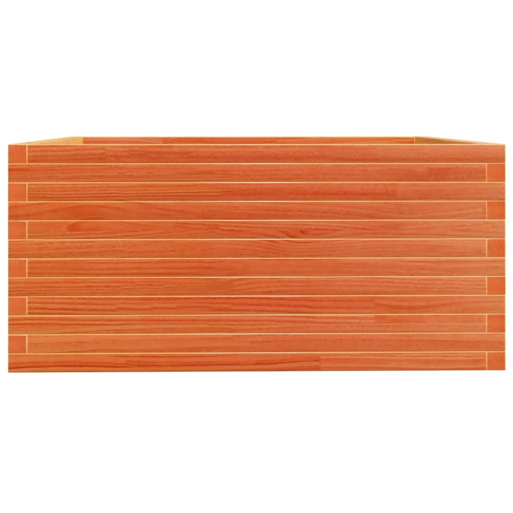 vidaXL Pflanzkübel Wachsbraun 100x100x49,5 cm Massivholz Kiefer