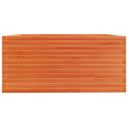 vidaXL Pflanzkübel Wachsbraun 100x100x49,5 cm Massivholz Kiefer