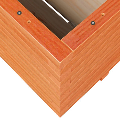 vidaXL Pflanzkübel Wachsbraun 100x100x49,5 cm Massivholz Kiefer